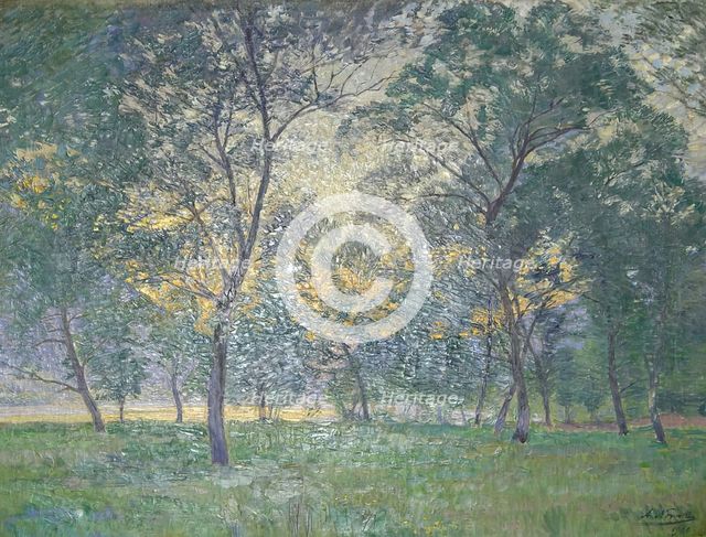 Evening in the Isonzotale, 1900. Creator: Anton Nowak.