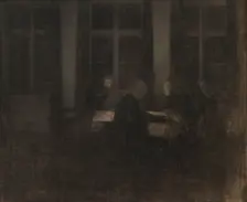 Evening in the living room, 1904. Creator: Hammershøi, Vilhelm (1864-1916)
