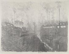 Evening in the Munitions Country, 1916. Creator: Joseph Pennell