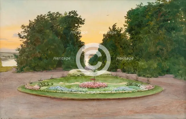 Evening in the park. Artist: Benois, Albert Nikolayevich (1852-1936)