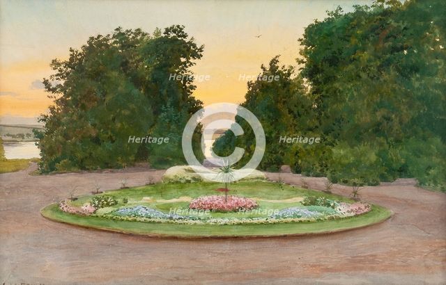 Evening in the park. Artist: Benois, Albert Nikolayevich (1852-1936)
