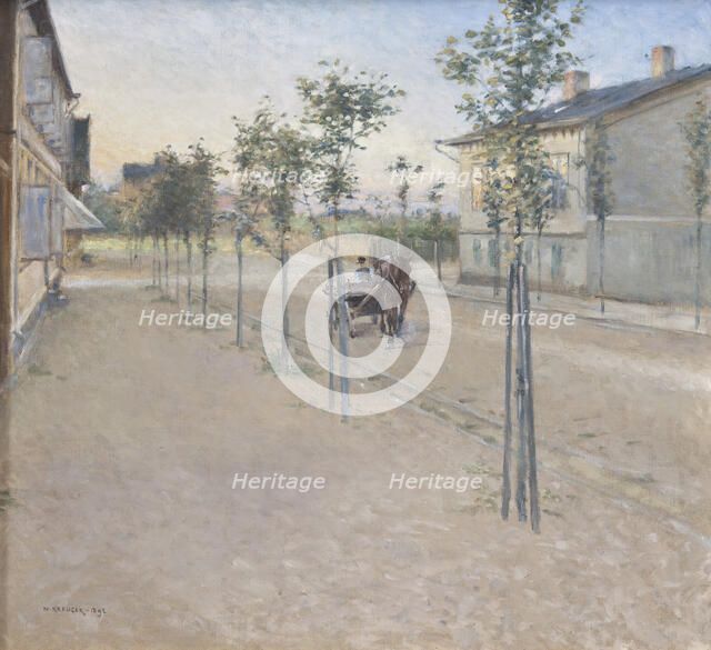Evening in Varberg, 1892. Creator: Nils Kreuger.