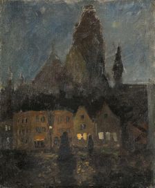 Evening in Dieppe, probably between 1894 and 1898. Creator: Frits Thaulow