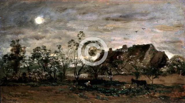 'Evening in Honfleur', 1860s.  Artist: Charles François Daubigny
