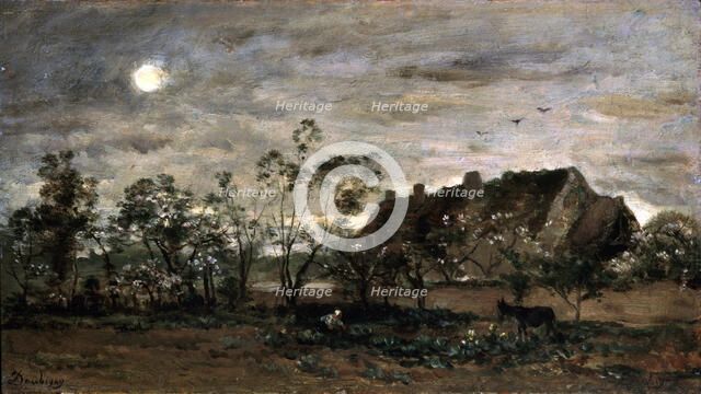 'Evening in Honfleur', 1860s.  Artist: Charles François Daubigny