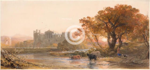 Evening in Italy—the Deserted Villa, 1845. Creator: Samuel Palmer.