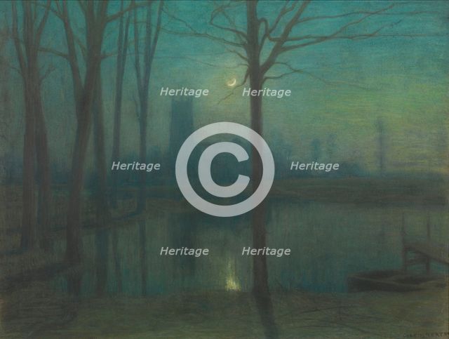 Evening in Royston, 1914-1919. Creator: Charles Mertens.