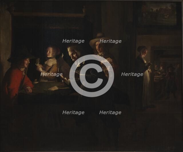 Evening Interior, 1651. Creator: Wolfgang Heimbach.