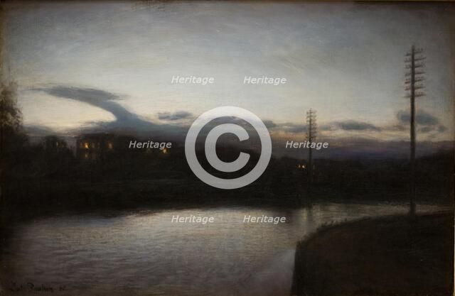 Evening Landscape, 1886. Creator: Julius Paulsen.