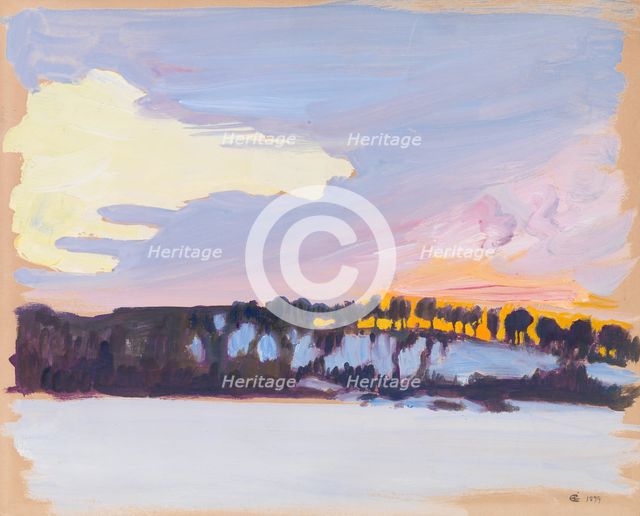 Evening Landscape, 1899. Creator: Akseli Gallen-Kallela.