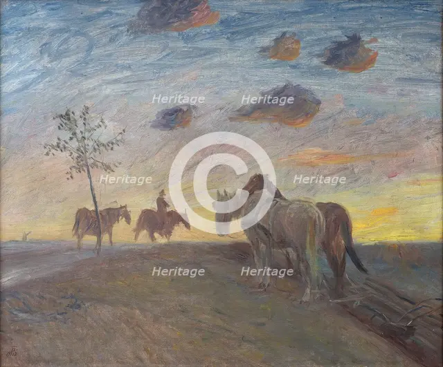 Evening Landscape, 1912. Creator: Theodor Esbern Philipsen.