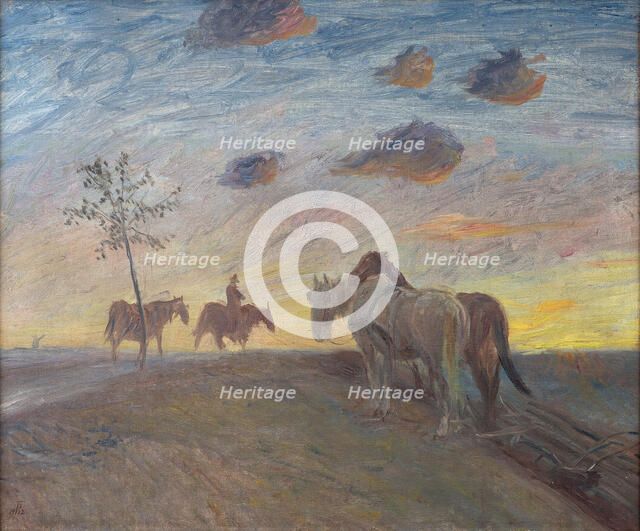 Evening Landscape, 1912. Creator: Theodor Esbern Philipsen.