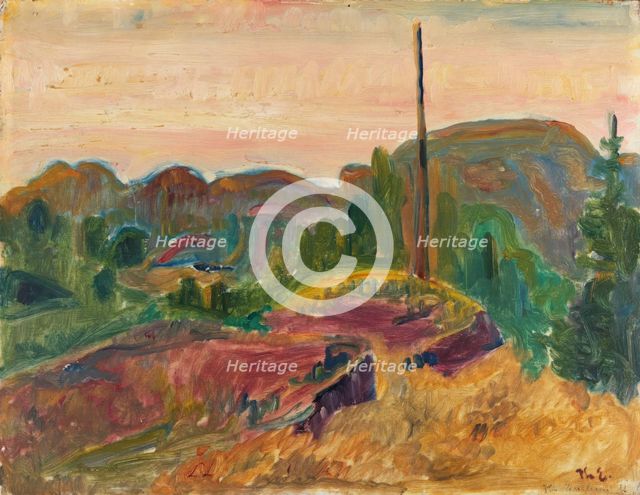Evening Landscape, 1921. Creator: Thorvald Erichsen.