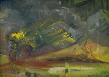 Evening Landscape, 1935-1940. Creator: Arnold Peter Weisz-Kubincan