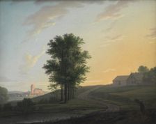 Evening Landscape near Gentofte, North of Copenhagen, 1764-1790. Creator: Erik Pauelsen