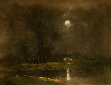 Evening Lakeside Landscape, 1885-1895. Creator: Ladislav Mednyanszky