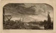 Evening, Leyden, (c1620s), 1765. Creator: William Baillie