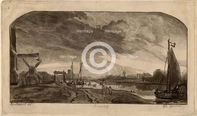 Evening, Leyden, (c1620s), 1765. Creator: William Baillie.
