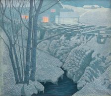 Evening light in winter time. Creator: Lindh, Bror (1877-1941)
