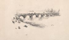 Evening, Little Waterloo Bridge, 1896. Creator: James McNeill Whistler (American, 1834-1903)