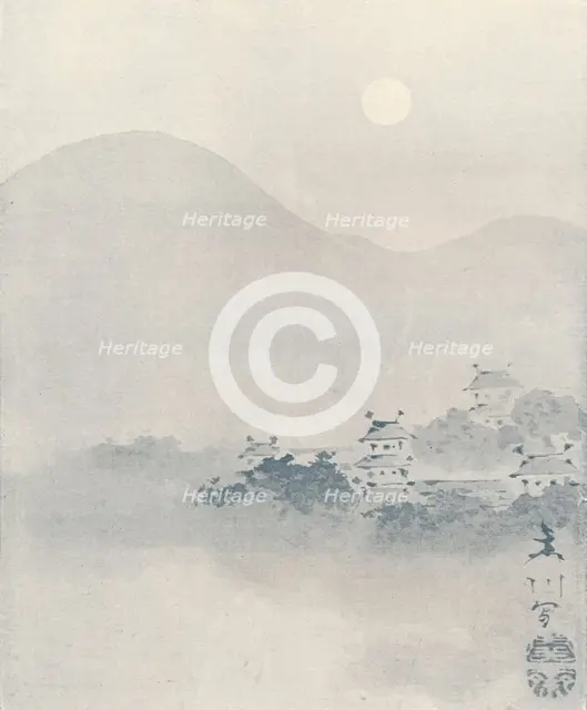'Evening Mist in the Valley', c1801. Artist: Mori Sosen.