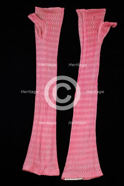 Evening mitts, American, third quarter 19th century. Creator: Unknown.