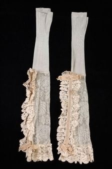 Evening mitts, American, ca. 1880. Creator: Unknown