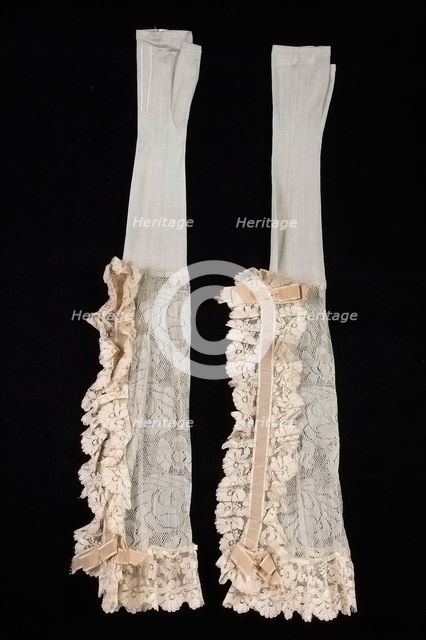 Evening mitts, American, ca. 1880. Creator: Unknown.