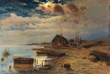 Evening Mood on the Baltic Sea Coast, 1907. Creator: Klever, Juli Julievich (Julius) von, the Elder (1850-1924)