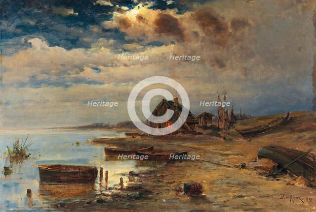 Evening Mood on the Baltic Sea Coast, 1907. Creator: Klever, Juli Julievich (Julius) von, the Elder (1850-1924).