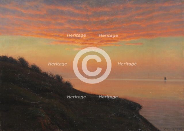 Evening mood on the Danish coast, 1920. Creator: Wang, Albert Edvard (1864-1930).