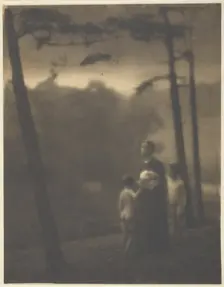 Evening—Mother and Boys, 1905. Creator: Clarence H White