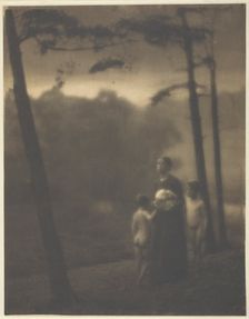 Evening—Mother and Boys, 1905. Creator: Clarence H White