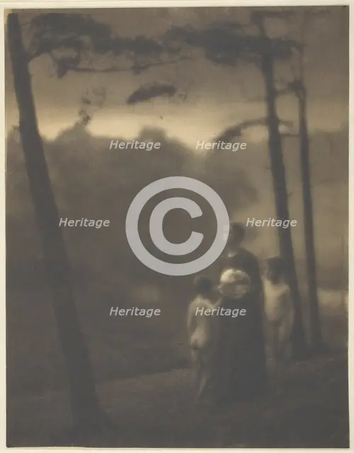 Evening—Mother and Boys, 1905. Creator: Clarence H White.