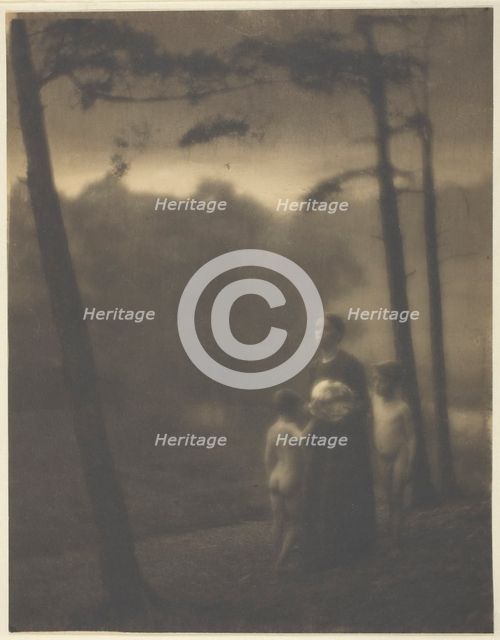 Evening—Mother and Boys, 1905. Creator: Clarence H White.
