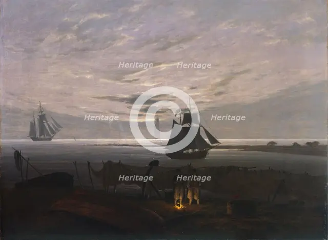 Evening on the Baltic Sea, 1831. Artist: Friedrich, Caspar David (1774-1840)