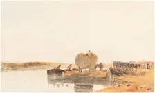 Evening on the Foss Dyke near Lincoln. Creator: Peter de Wint