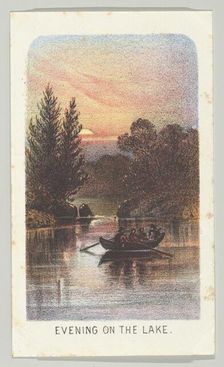 Evening on the Lake, from the series, Views in Central Park, New York, Part 3, 1864. Creator: Louis Prang