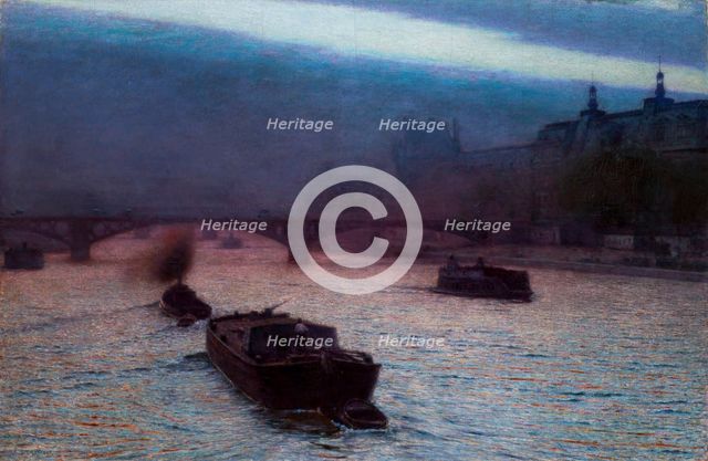Evening on the Seine, 1893. Creator: Aleksander Gierymski.