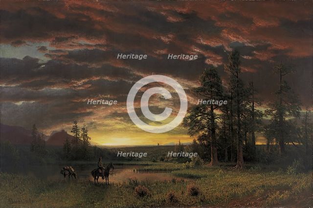 Evening on the Prairie, 1870. Creator: Albert Bierstadt.