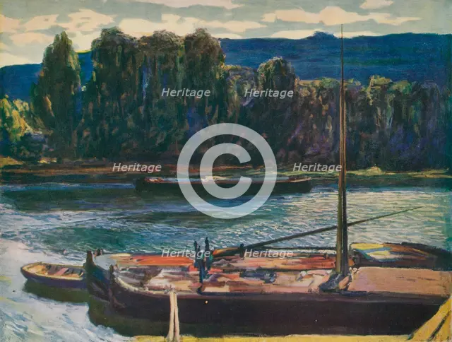 'Evening on the River Seine', c1910, (1912). Artist: Alexander Jamieson.
