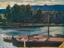 Evening on the River Seine c1910, (1912). Artist: Alexander Jamieson