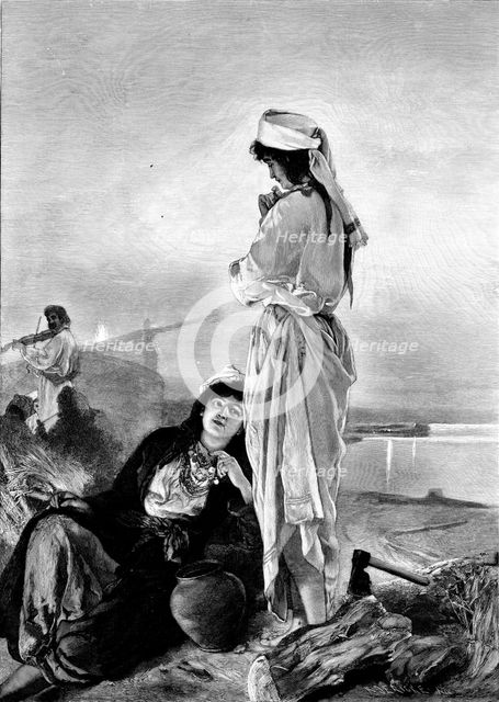 Evening on the Vistula - by J. Stryowsky, 1895. Creator: R. Jericke.