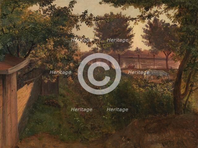 Evening on a Rocky Shore. View from Monte Sant'Angelo, 1824. Creator: Johan Christian Dahl.