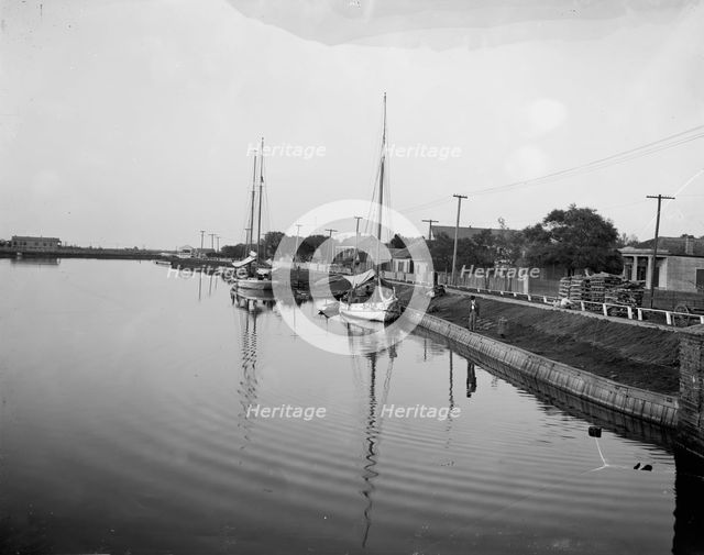 Evening on Bayou St. John, New Orleans, La., between 1900 and 1906. Creator: Unknown.