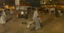 Evening on Dam Square in Amsterdam, c1890. Creator: George Hendrik Breitner
