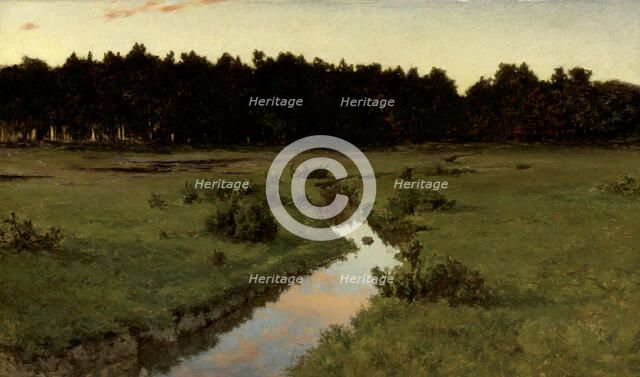 Evening over Marshland, 1900. Creator: Gottfrid Kallstenius.