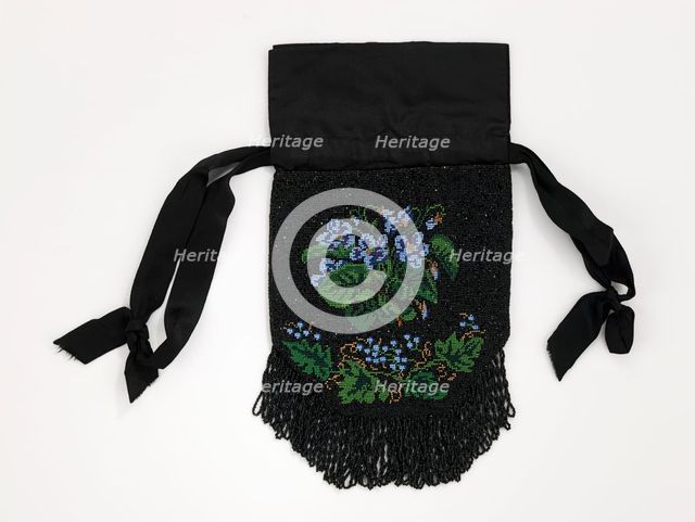 Evening pouch, American, 1830-60. Creator: Unknown.