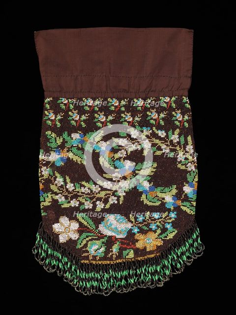 Evening pouch, American, third quarter 19th century. Creator: Unknown.