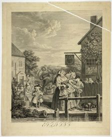 Evening, plate three from The Four Times of Day, May 1738. Creator: Bernard Baron